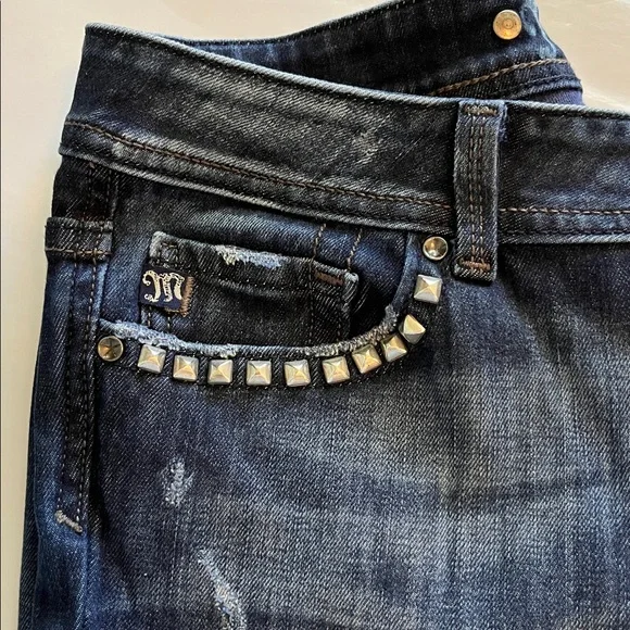 Miss Me Rivet Studded Pockets Low Rise Bootcut Size 28 - Picture 13 of 16